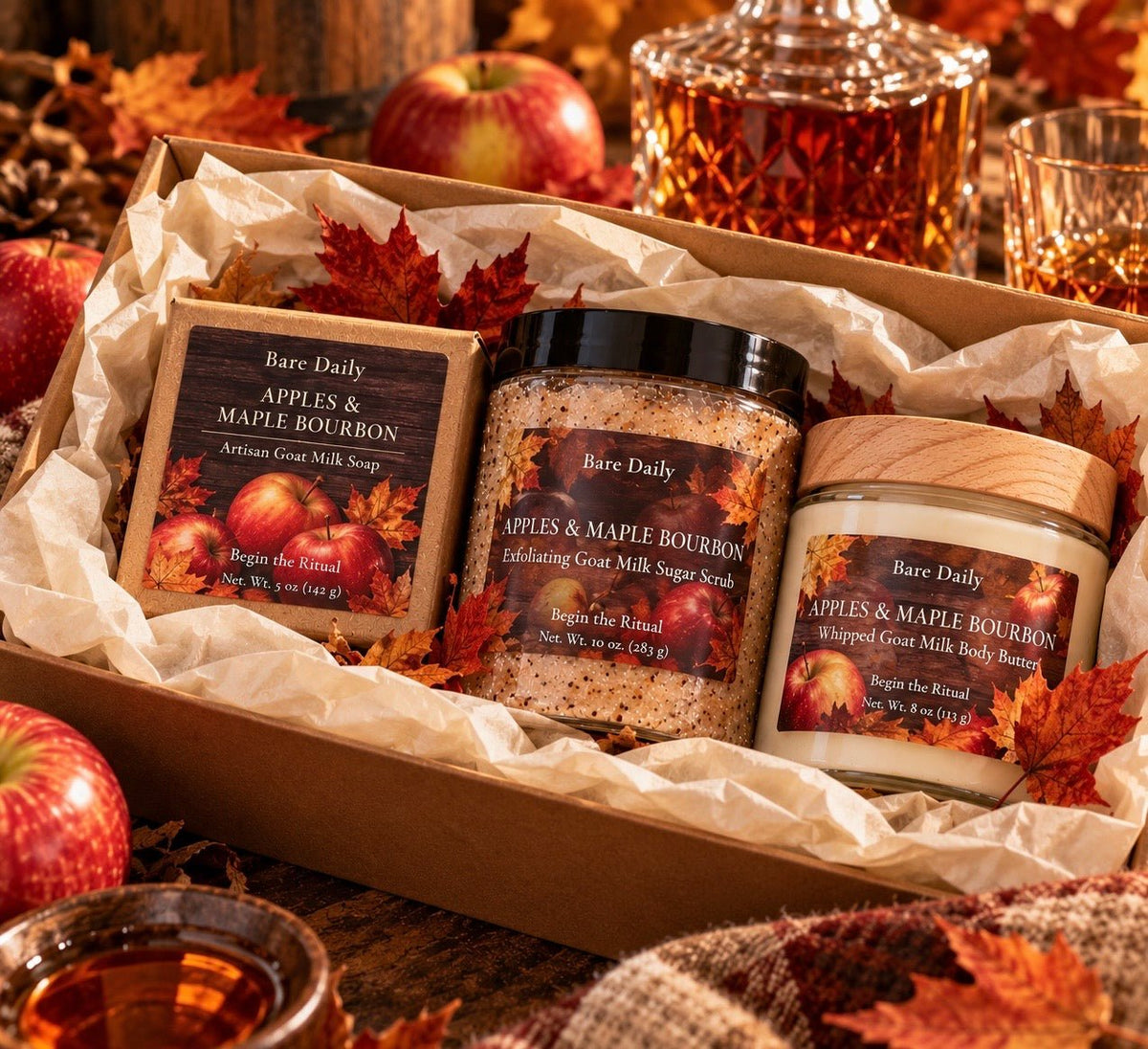 Artisan Apples and Maple Bourbon Whipped Goat Milk Body Butter