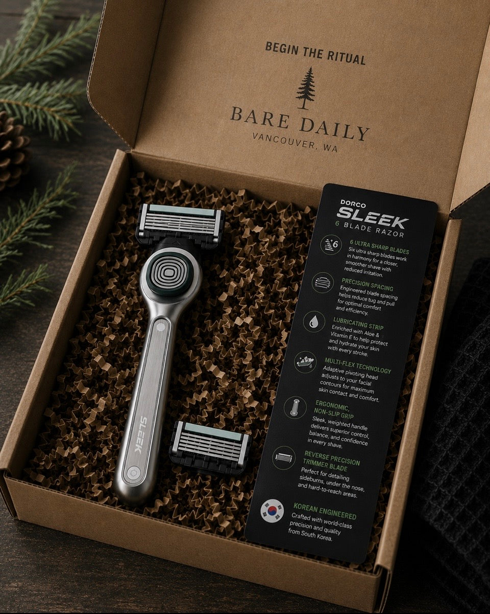 Award-Winning Korean 6-Blade Razor for Men | Includes 2 Cartridges