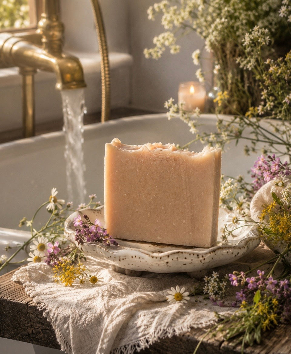 Fairy Garden Lard & Goat Milk Soap | Floral & Sweet Apple Lard Bar Soap
