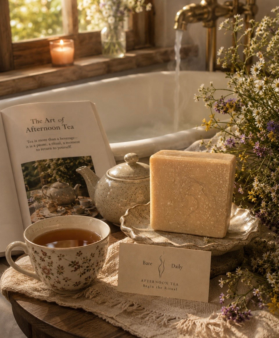 Afternoon Tea Lard & Goat Milk Soap | Refined Black Tea & Bergamot Lard Bar Soap