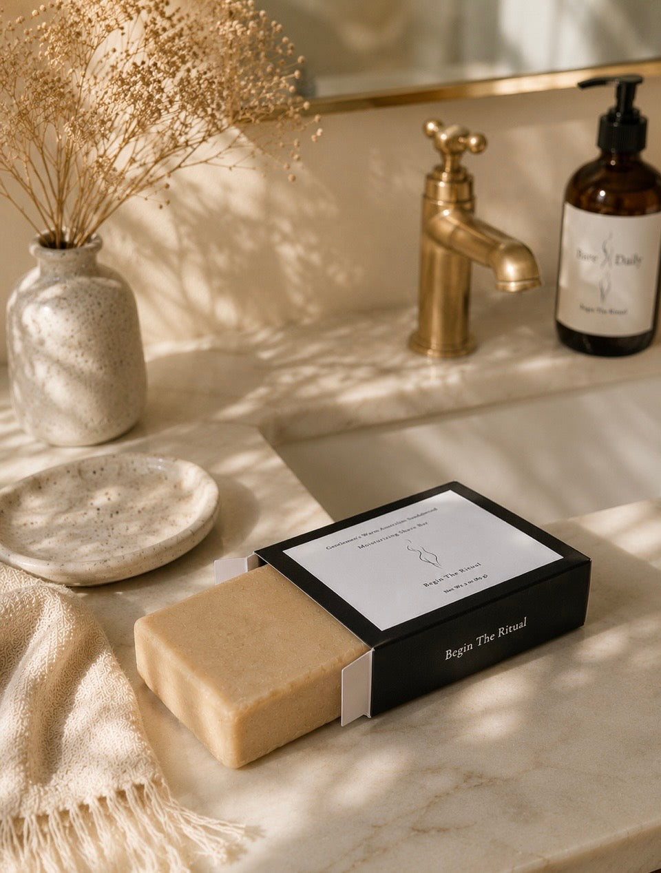 Atlas Cedarwood & Sandalwood Premium Luxury Shaving Bar - 3.5 oz