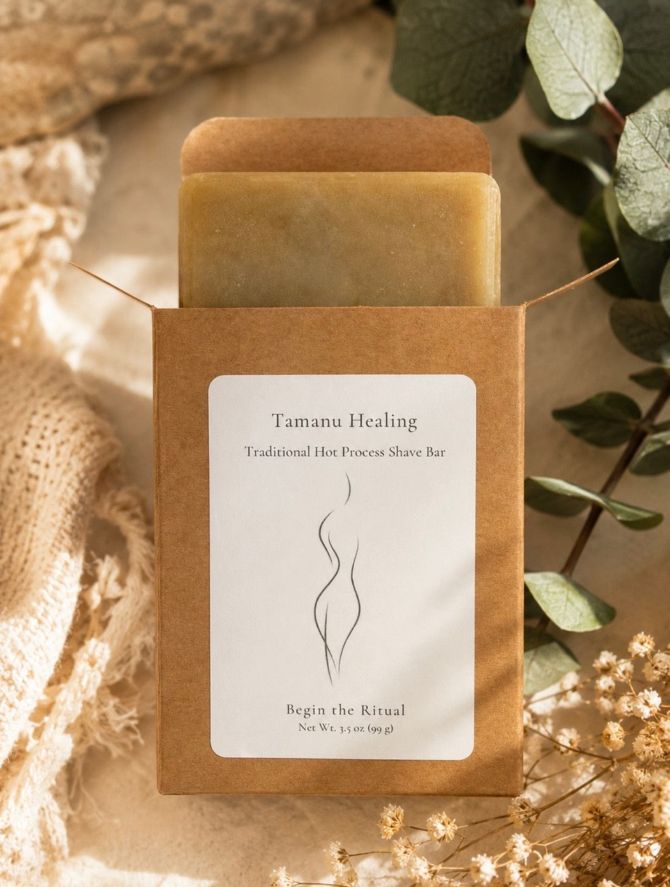 Tamanu Healing Shave Bar | Traditional Hot Process