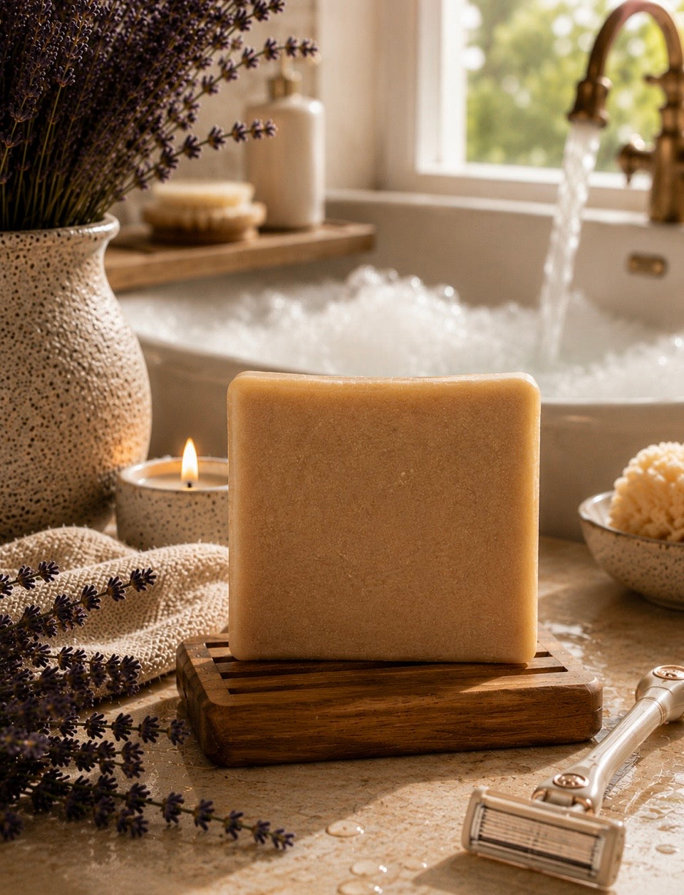 Bulgarian Lavender & Litsea Luxury Shaving Bar