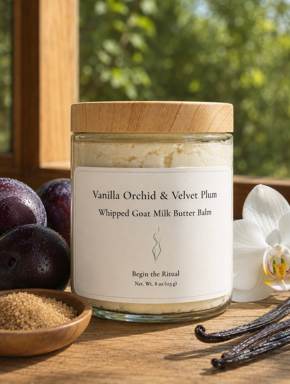 Vanilla Orchid & Velvet Plum Whipped Goat Milk Body Butter Balm