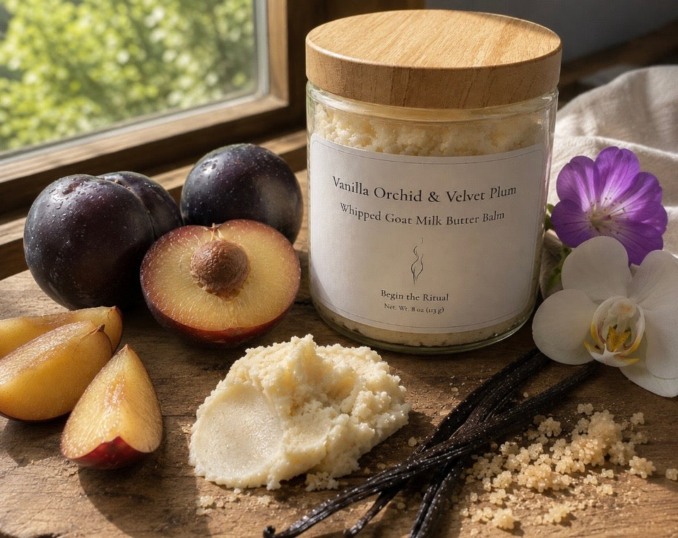Vanilla Orchid & Velvet Plum Whipped Goat Milk Body Butter Balm