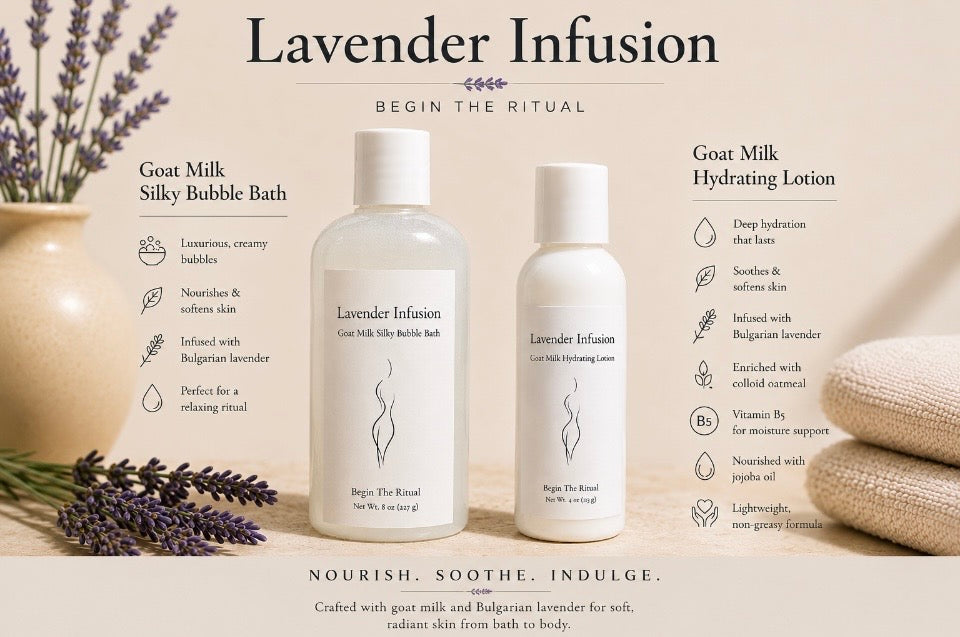 Lavender Infusion Silky Bubble Bath & Hydrating Daytime Lotion Set