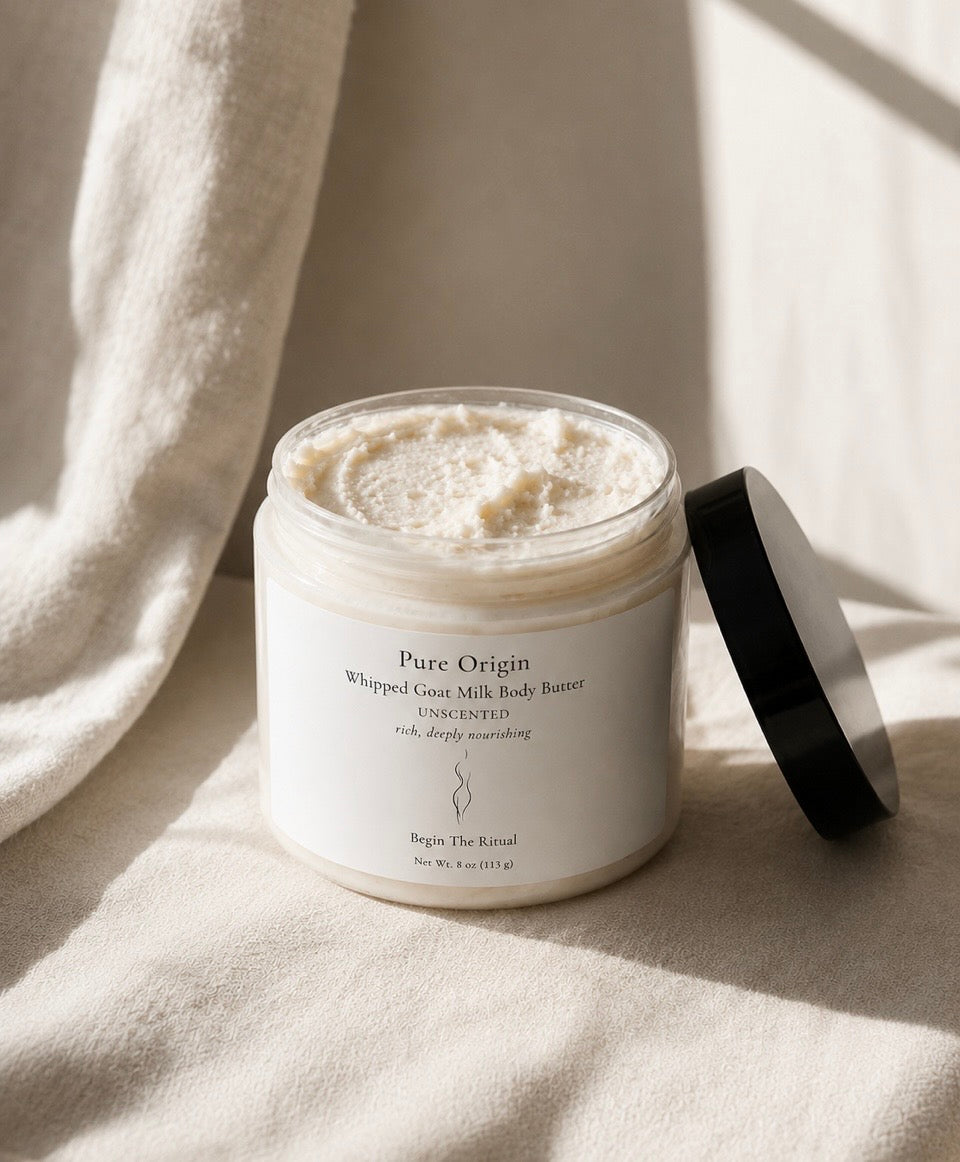 Fragrance-Free Whipped Goat Milk Body Butter for Sensitive Skin | Pure Origin Unscented Moisturizer