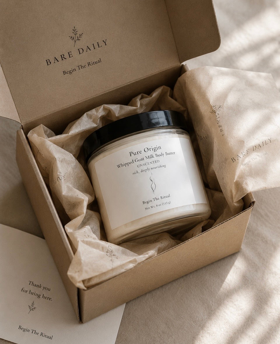 Fragrance-Free Whipped Goat Milk Body Butter for Sensitive Skin | Pure Origin Unscented Moisturizer