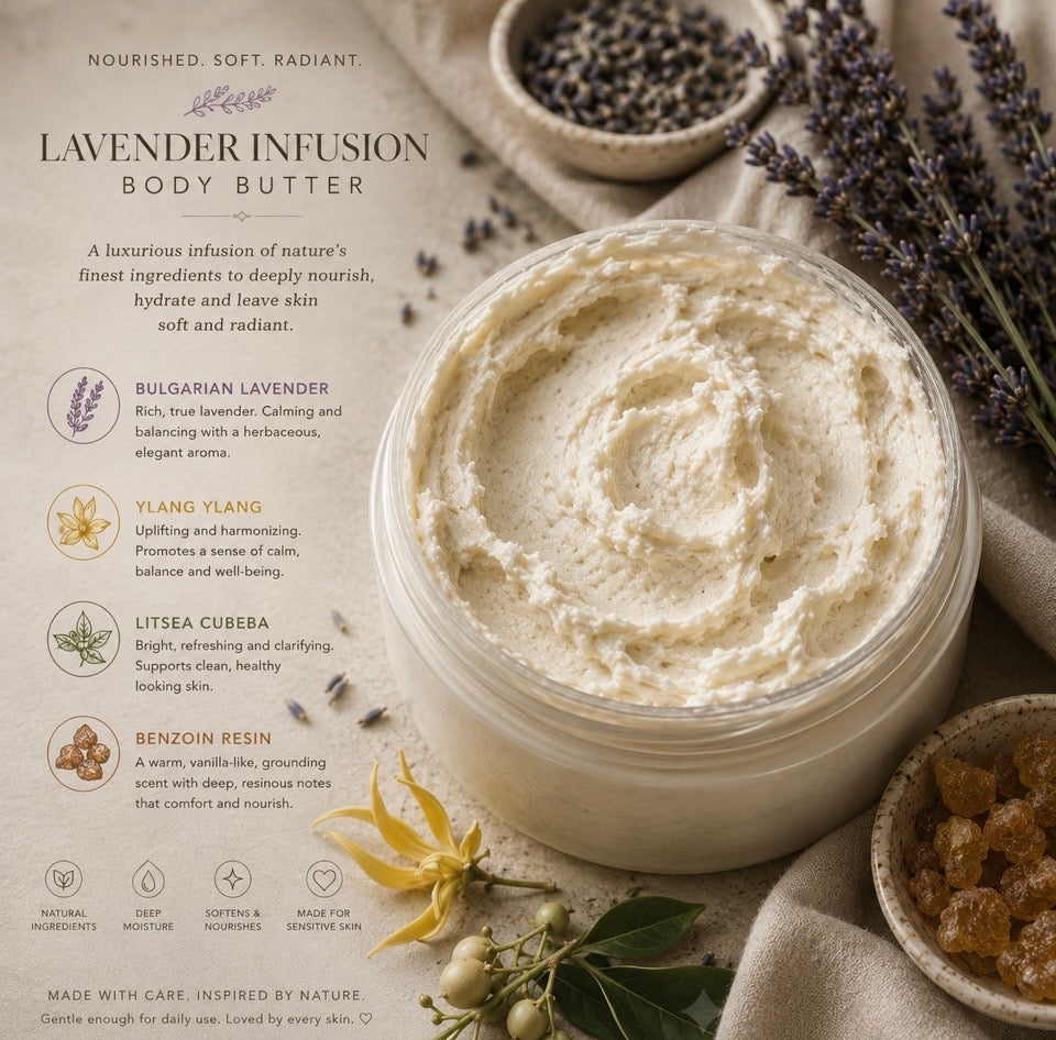 Bare Daily Lavender Infusion Whipped Body Butter — Goat Milk, Shea, Cocoa & Mango Butters