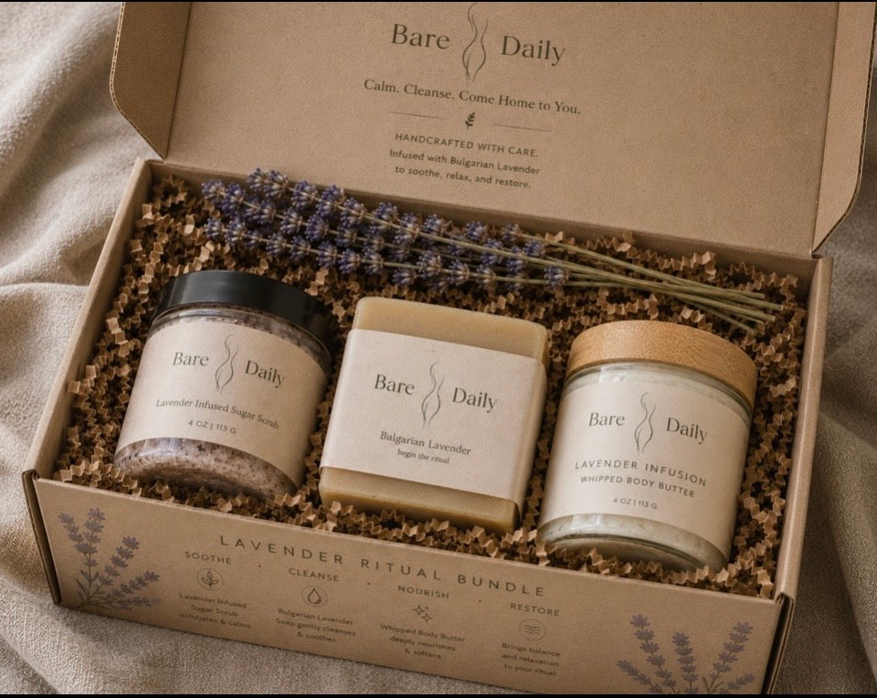 Lavender Ritual Trio Bundle (Save $12) – Complete 3-Piece Skin Routine Set + Complimentary Shipping on all U.S. Orders