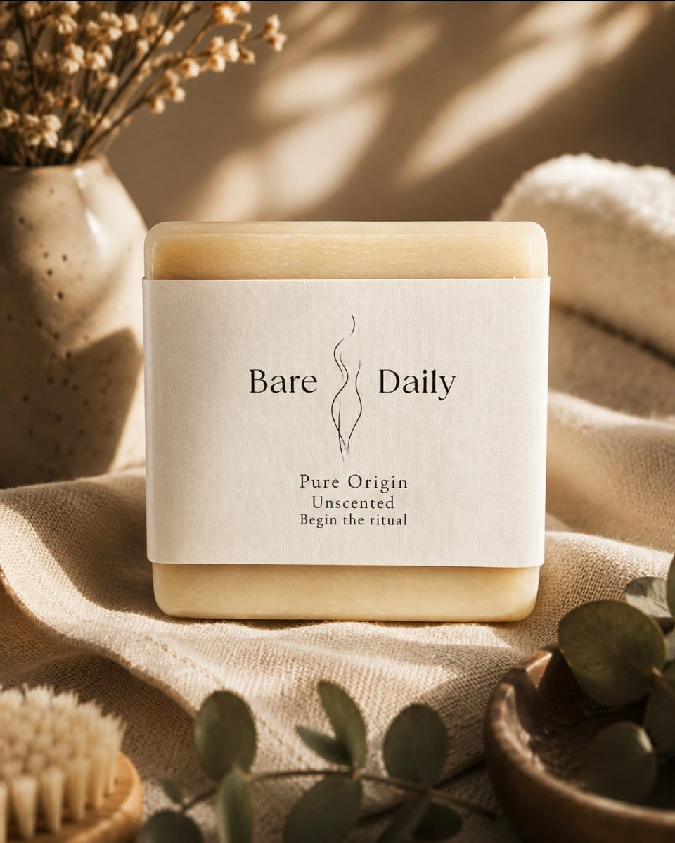 Pure Origin Unscented Bar — (Chunky 5.5 oz Size Bar) — Premium Long-Lasting Goat Milk Soap
