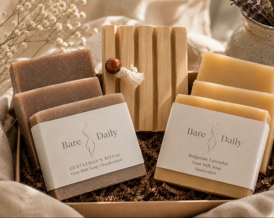 Lavender & Gentlemen’s Sandalwood Ritual Pair (Save $5 + Complimentary Shipping on all U.S. Orders) — 2-Bar Premium Soap Bundle
