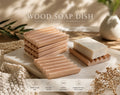 Natural Alder Wood Soap Dish for Handmade Soap | Self Draining Wooden Soap Tray | Bare Daily